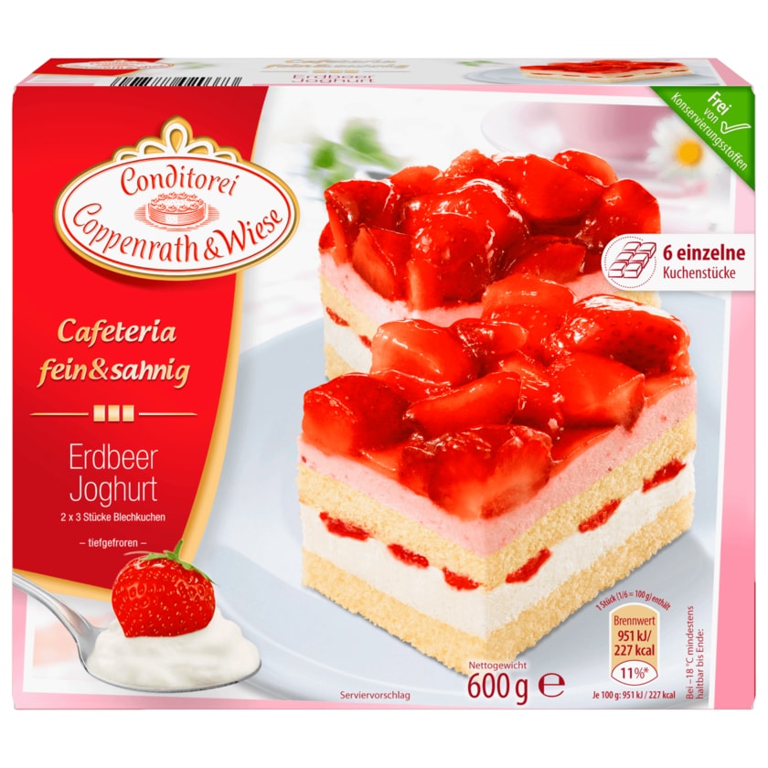 Coppenrath & Wiese Blechkuchen Erdbeer-Joghurt 600g